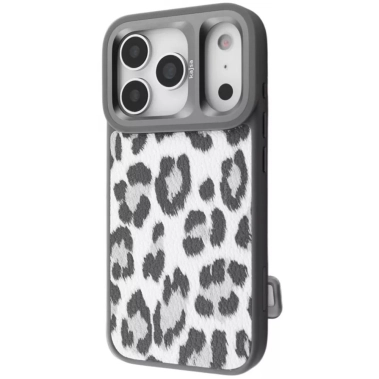Чехол Kajsa Leopard Pattern with Magnetic Ring iPhone 17 Pro Max gray - цена, характеристики, отзывы, рассрочка, фото 1