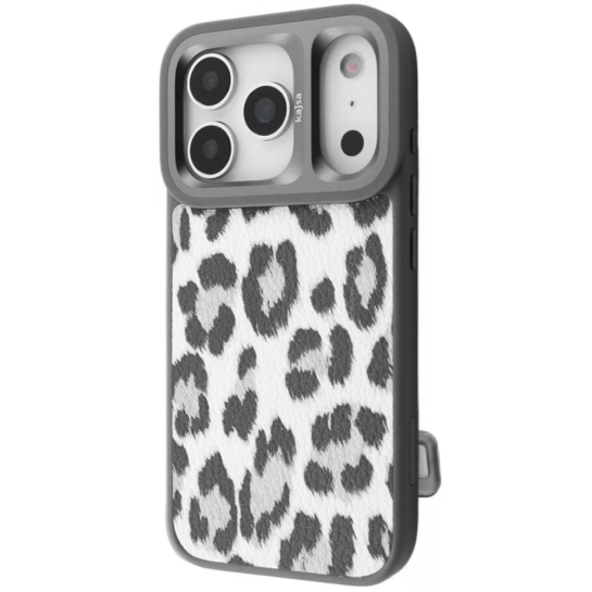 Чехол Kajsa Leopard Pattern with Magnetic Ring iPhone 17 Pro Max gray - цена, характеристики, отзывы, рассрочка, фото 1