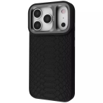Чохол Kajsa Snake Pattern with Magnetic Ring iPhone 17 Pro black