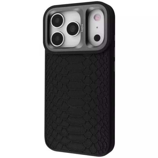 Чехол Kajsa Snake Pattern with Magnetic Ring iPhone 17 Pro black - цена, характеристики, отзывы, рассрочка, фото 1