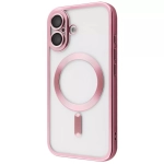 Чехол Metal Matte Case with Magnetic Ring iPhone 17 pink