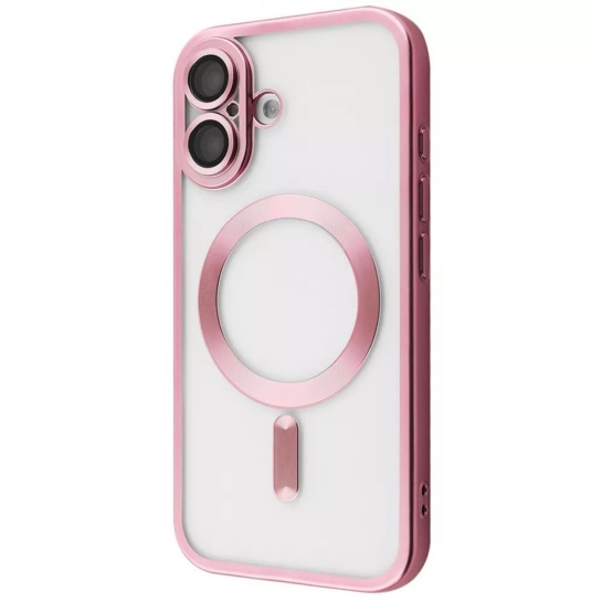 Чохол Metal Matte Case with Magnetic Ring iPhone 17 pink - ціна, характеристики, відгуки, розстрочка, фото 1