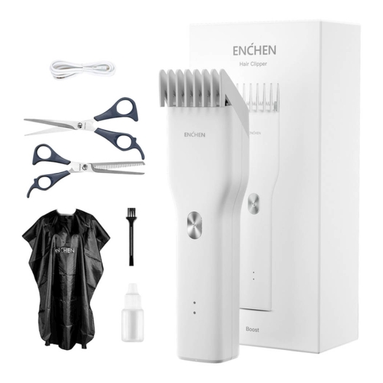 Машинка для стрижки волосся Xiaomi Enchen Boost White Set - ціна, характеристики, відгуки, розстрочка, фото 1