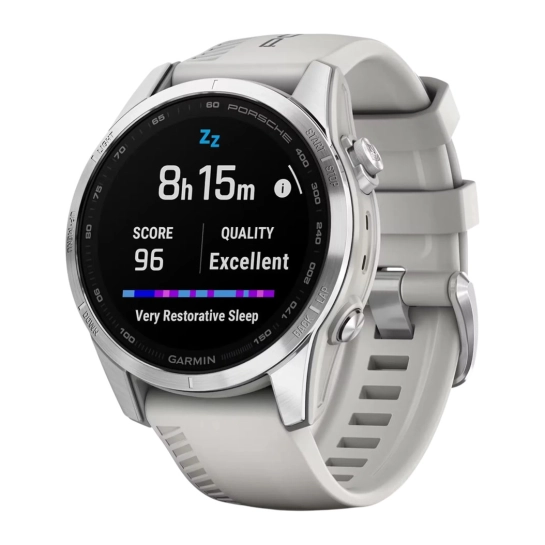 Смарт-часы Garmin Epix Pro Gen 2 Sapphire 42mm Porsche Design Silver with Whitestone Band (010-02802-50)