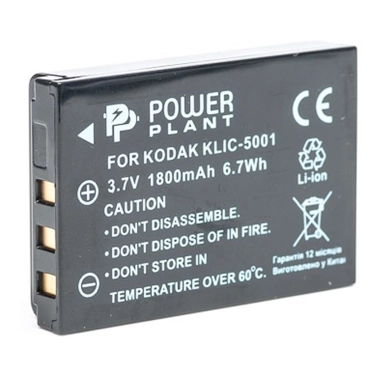 Аккумулятор к фото/видео PowerPlant Kodak KLIC-5001, DB-L50 (DV00DV1151) - цена, характеристики, отзывы, рассрочка, фото 1