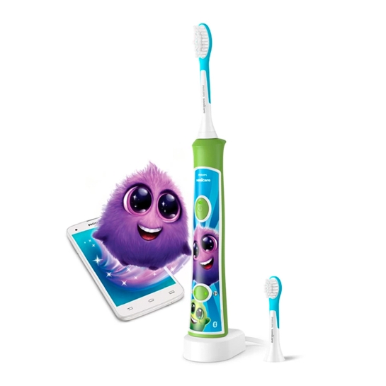 Электрическая детская зубная щетка Philips Sonicare For Kids Green (HX6352/11) - цена, характеристики, отзывы, рассрочка, фото 1