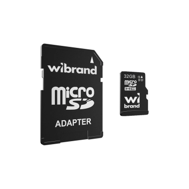 Карта памяти Wibrand microSDHC 32Gb UHS-I U3 Class 10 + adapter (WICDHU3/32GB-A) - цена, характеристики, отзывы, рассрочка, фото 1