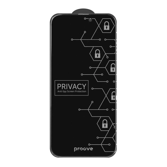 Стекло Proove Privacy for iPhone 13/13 Pro/14/16e Front Black