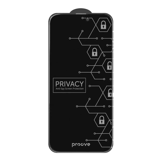 Стекло Proove Privacy for iPhone 15 Pro Front Black