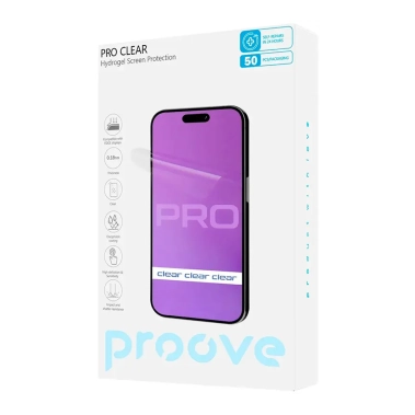 Гидрогелевая защитная пленка Proove Hydrogel Screen Protection PRO Clear - цена, характеристики, отзывы, рассрочка, фото 1