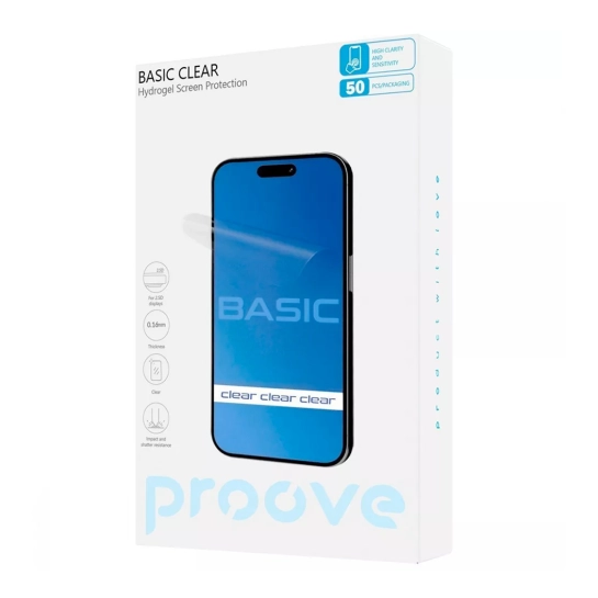 Гидрогелевая защитная пленка Proove Hydrogel Screen Protection BASIC Clear