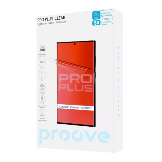 Гидрогелевая защитная пленка Proove Hydrogel Screen Protection PRO PLUS Clear