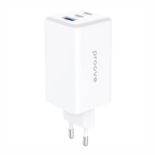 Сетевое зарядное устройство Proove Pocket GaN 100W (2Type-C + USB) White