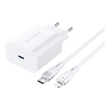Зарядний пристрій Proove Rapid 20W (Type-C) + Кабель Type-C to Lightning White - цена, характеристики, отзывы, рассрочка, фото 1