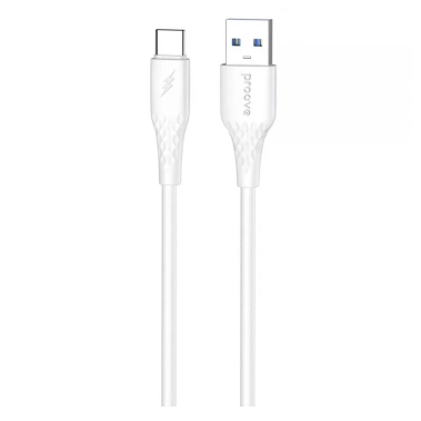 Кабель Proove GridLine USB to Type-C 3A (1m) White - цена, характеристики, отзывы, рассрочка, фото 1