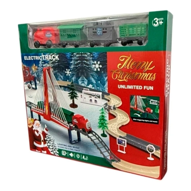 Потяг різдвяний електричний Merry Christmas (модель 9263-1C) - цена, характеристики, отзывы, рассрочка, фото 1