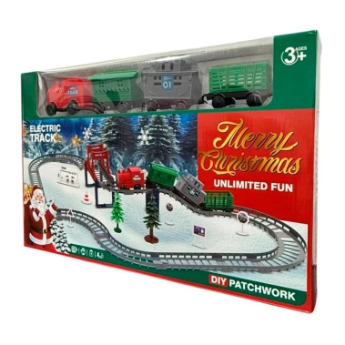 Потяг різдвяний електричний Merry Christmas (модель 9263-7C) - цена, характеристики, отзывы, рассрочка, фото 1
