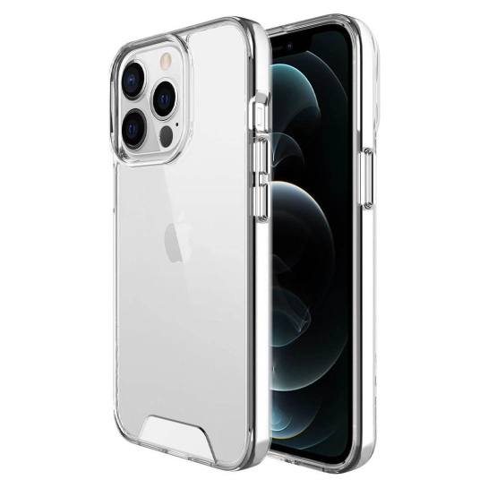 Чехол Space TPU Metal Buttons Case for iPhone 14 Pro Max Clear