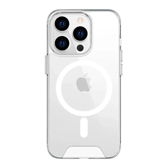 Чехол Space TPU Metal Buttons Case with MagSafe for iPhone 16 Pro Clear