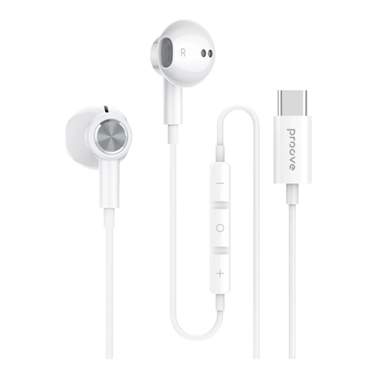 Провідні навушники Proove Echo (Type-C) White