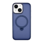 Чехол TPU+PC Metal Buttons with MagSafe Colorful HQ Ring for iPhone 13/14 Dark Blue