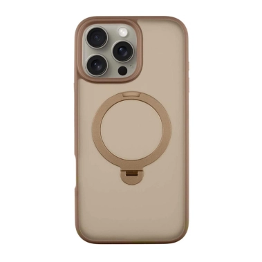 Чехол TPU+PC Ring Metal Buttons with MagSafe Colorful HQ Ring for iPhone 16 Pro Max Rose Gold - цена, характеристики, отзывы, рассрочка, фото 1
