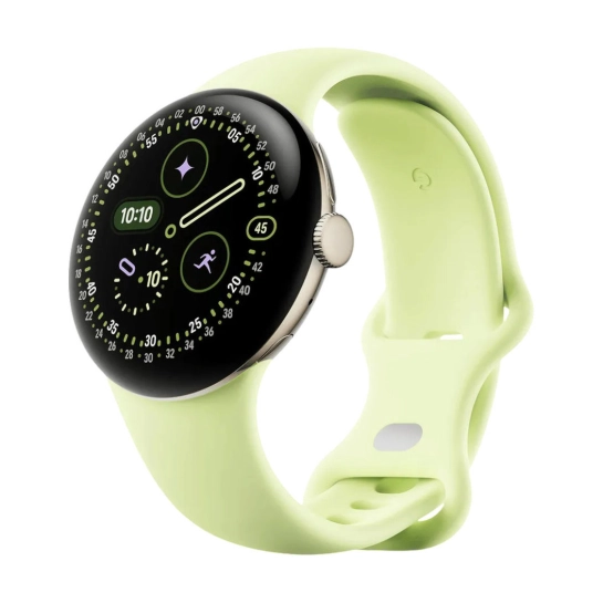 Смарт-часы Google Pixel Watch 4 45 mm Wi-Fi Champagne Gold Aluminum case/Lemongrass Active Band