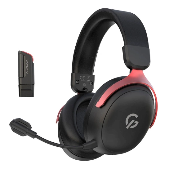 Бездротова ігрова гарнітура GamePro Asgard Freya Pro Black-Red (HSW201BR)