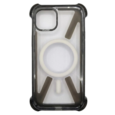 Чохол Pump Silicone Case 03 with MagSafe for iPhone 13/14 Clear/Black - цена, характеристики, отзывы, рассрочка, фото 1