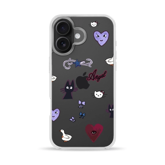 Чехол Pump Clear Case for iPhone 16 AngelKitty