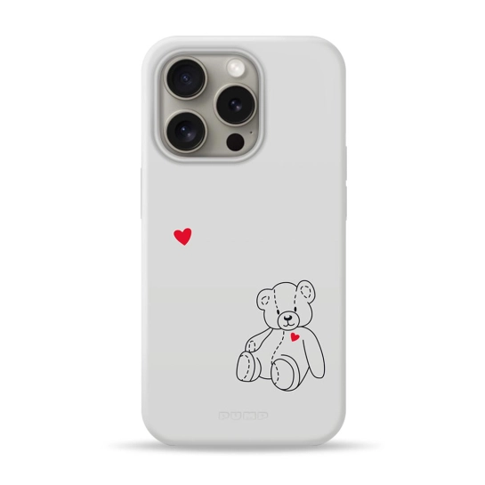 Чехол Pump Silicone Minimalistic Case with MagSafe for iPhone 15 Pro Teddy Bear