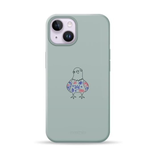 Чехол Pump Silicone Minimalistic Case with MagSafe for iPhone 14 Pigeon - цена, характеристики, отзывы, рассрочка, фото 1