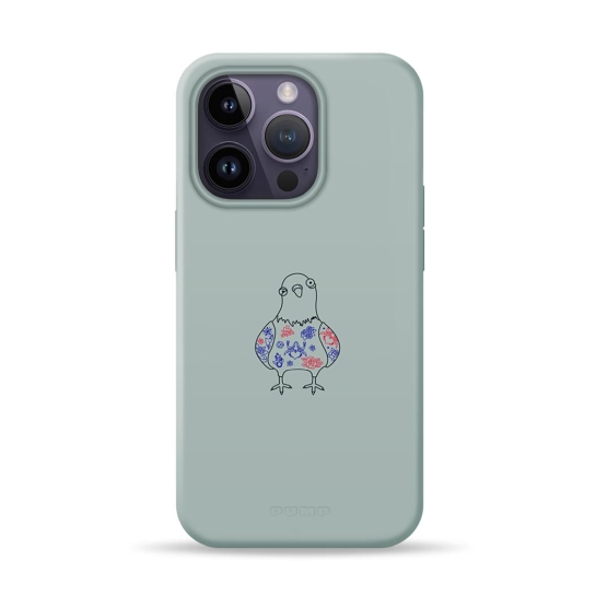Чехол Pump Silicone Minimalistic Case with MagSafe for iPhone 14 Pro Pigeon - цена, характеристики, отзывы, рассрочка, фото 1
