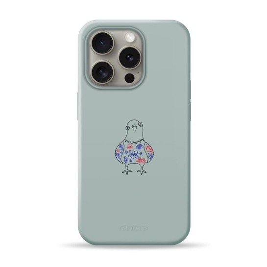 Чохол Pump Silicone Minimalistic Case with MagSafe for iPhone 15 Pro Pigeon - ціна, характеристики, відгуки, розстрочка, фото 1