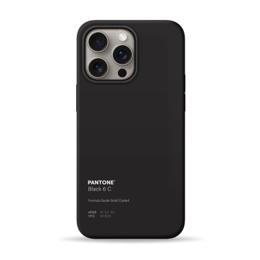 Чехол Pump Silicone Minimalistic Case with MagSafe for iPhone 15 Pro Max Pantone Black - цена, характеристики, отзывы, рассрочка, фото 1