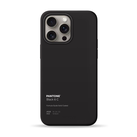 Чехол Pump Silicone Minimalistic Case with MagSafe for iPhone 15 Pro Max Pantone Black - цена, характеристики, отзывы, рассрочка, фото 1