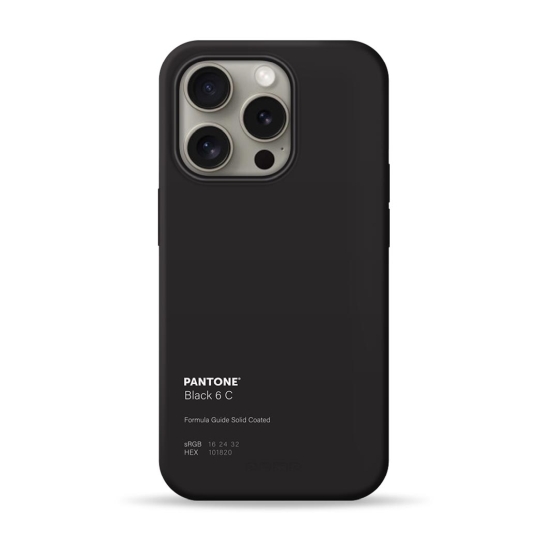 Чехол Pump Silicone Minimalistic Case with MagSafe for iPhone 15 Pro Pantone Black - цена, характеристики, отзывы, рассрочка, фото 1