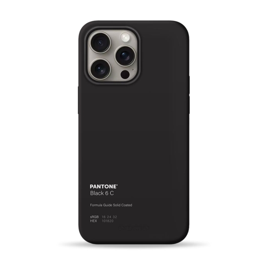 Чехол Pump Silicone Minimalistic Case with MagSafe for iPhone 16 Pro Max Pantone Black - цена, характеристики, отзывы, рассрочка, фото 1