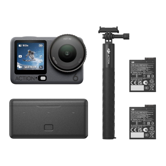 Екшн-камера DJI Osmo Action 6 Enhanced Combo - ціна, характеристики, відгуки, розстрочка, фото 1