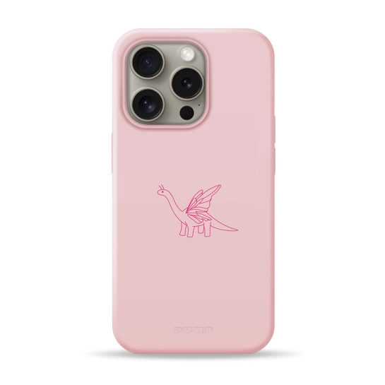Чохол Pump Silicone Minimalistic Case with MagSafe for iPhone 15 Pro Dino Butterfly