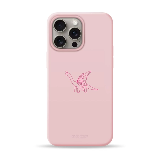 Чехол Pump Silicone Minimalistic Case with MagSafe for iPhone 15 Pro Max Dino Butterfly
