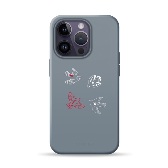 Чохол Pump Silicone Minimalistic Case with MagSafe for iPhone 14 Pro Birds - ціна, характеристики, відгуки, розстрочка, фото 1