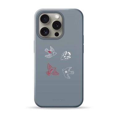 Чохол Pump Silicone Minimalistic Case with MagSafe for iPhone 15 Pro Birds - цена, характеристики, отзывы, рассрочка, фото 1