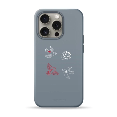 Чохол Pump Silicone Minimalistic Case with MagSafe for iPhone 16 Pro Birds - цена, характеристики, отзывы, рассрочка, фото 1