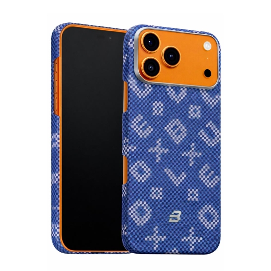 Чохол BlueO Gilded Tactile Woven Galaxy Aramid Fiber Magnetic Case for iPhone 17 Pro Blue - ціна, характеристики, відгуки, розстрочка, фото 1