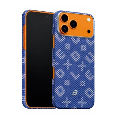 Чехол BlueO Gilded Tactile Woven Galaxy Aramid Fiber Magnetic Case for iPhone 17 Pro Max Blue - цена, характеристики, отзывы, рассрочка, фото 1
