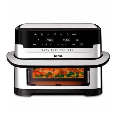 Мультипіч-аерогриль із двома відсіками Tefal Dual Easy Fry Flex (EY922DE0) - цена, характеристики, отзывы, рассрочка, фото 1