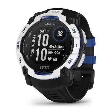 Смарт-часы Garmin Instinct 3 50mm Solar Whitestone with Black Band (010-02935-03) - цена, характеристики, отзывы, рассрочка, фото 1