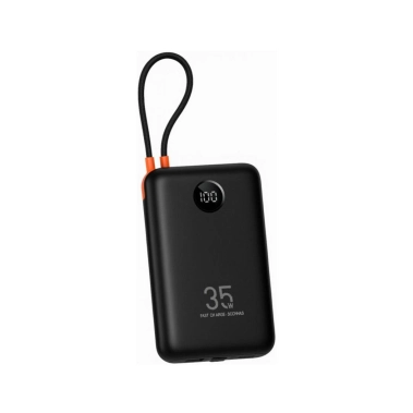 Внешний аккумулятор VEGER 20000 mAh with built-in cables Type C / Lightning PD QC3.0 35W K2 (W2068) black - цена, характеристики, отзывы, рассрочка, фото 1