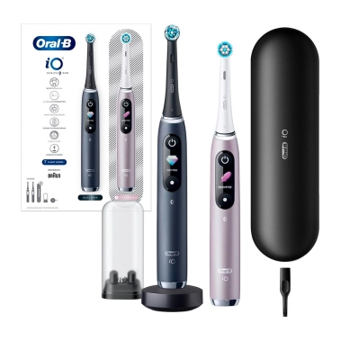 Набор электрических зубных щеток Oral-B iO Series 9 iOM9d.2J2.2AD Duo Black Onyx + Rose Quartz - цена, характеристики, отзывы, рассрочка, фото 1